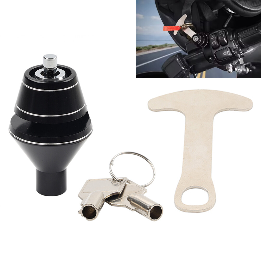 Motorcycle Anti Theft CNC Aluminum Handlebar Helmet Lock for