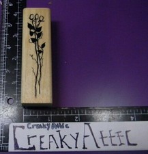 LONG STEMMED ROSES BOUQUET FLOWER RUBBER STAMP ANNETTE WATKINS E1070 CREAKYATTIC