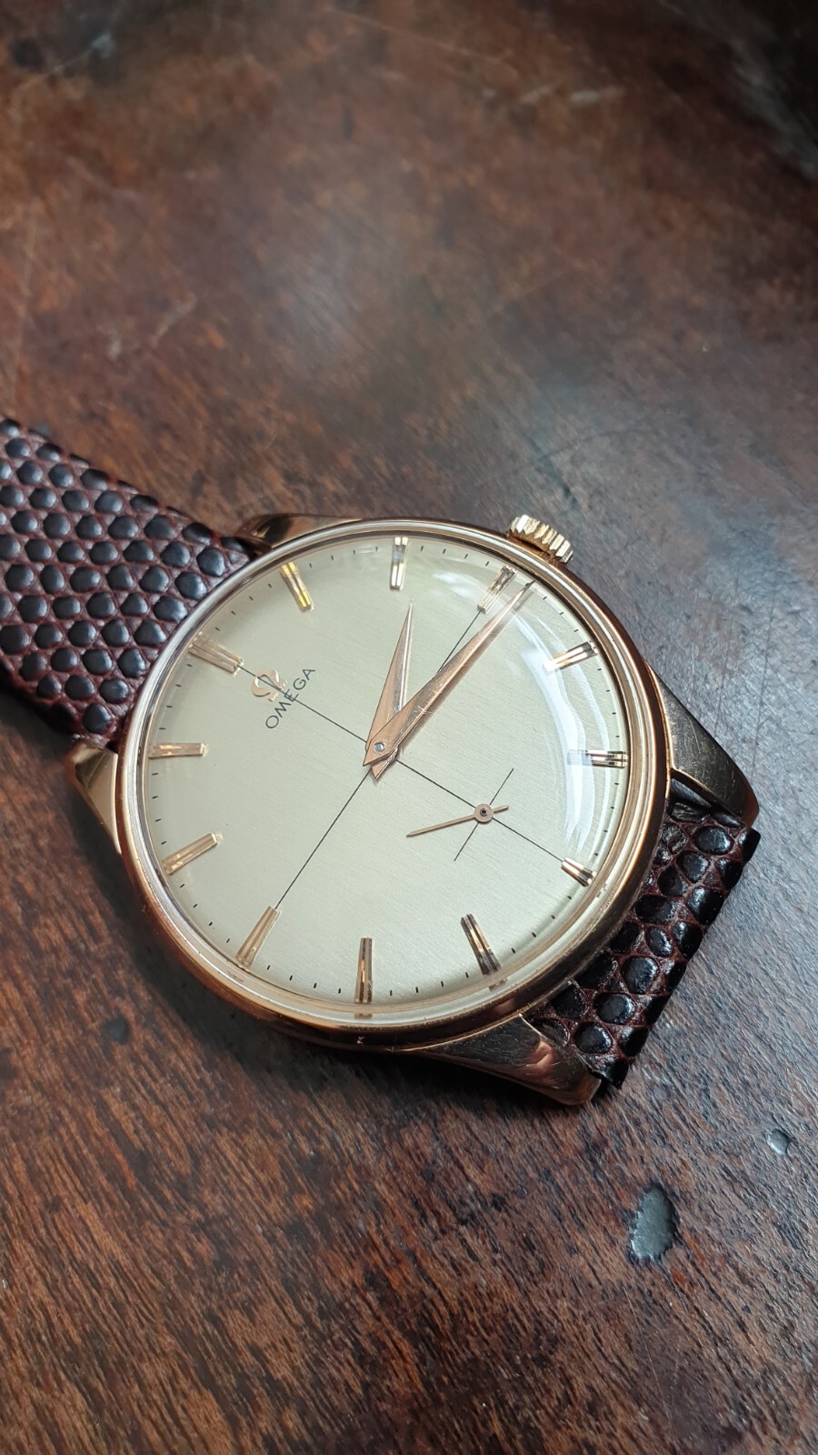 Vintage Omega Tresor 18ct Rose Gold Manual Wind Watch eBay
