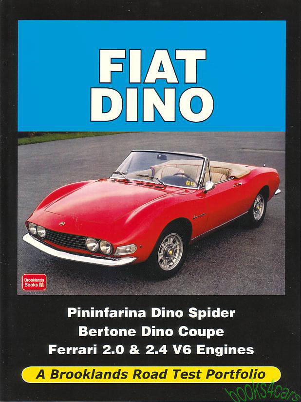 FIAT DINO BOOK PORTFOLIO BROOKLANDS FERRARI 2.4 2.0 V6 SPIDER