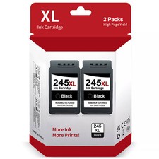 2-Pack PG-245XL Black Ink Cartridge replacement for Canon PIXMA MG2420 MG2520