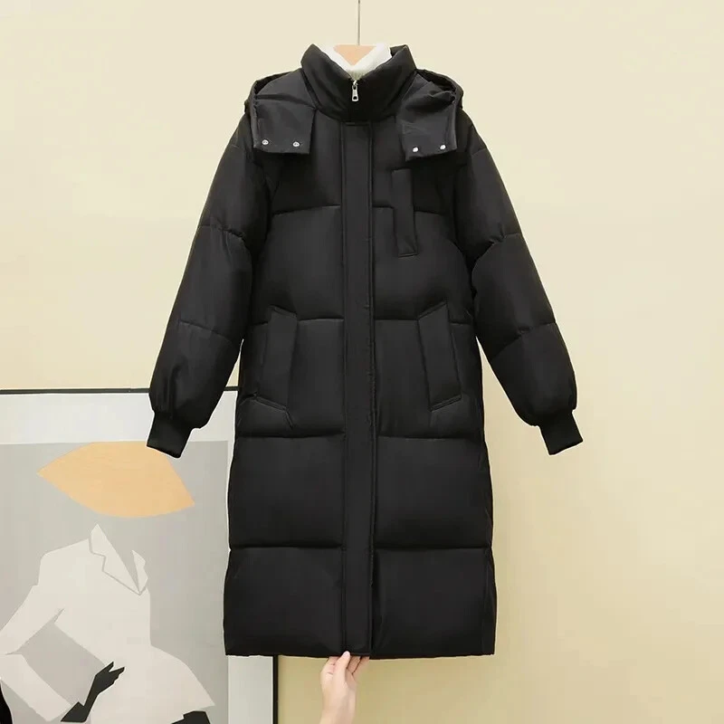 OFF WHITE Giacca donna invernale moda slim fit cotone con cappuccio spesso caldo parka puffer coat