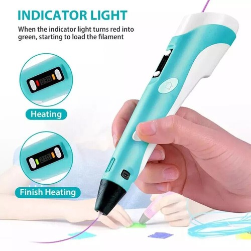 3D Printing Pen Set Doodle 5Mx10 Colours PLA Filament Printer Drawing Kids'Gift - Picture 3 of 15