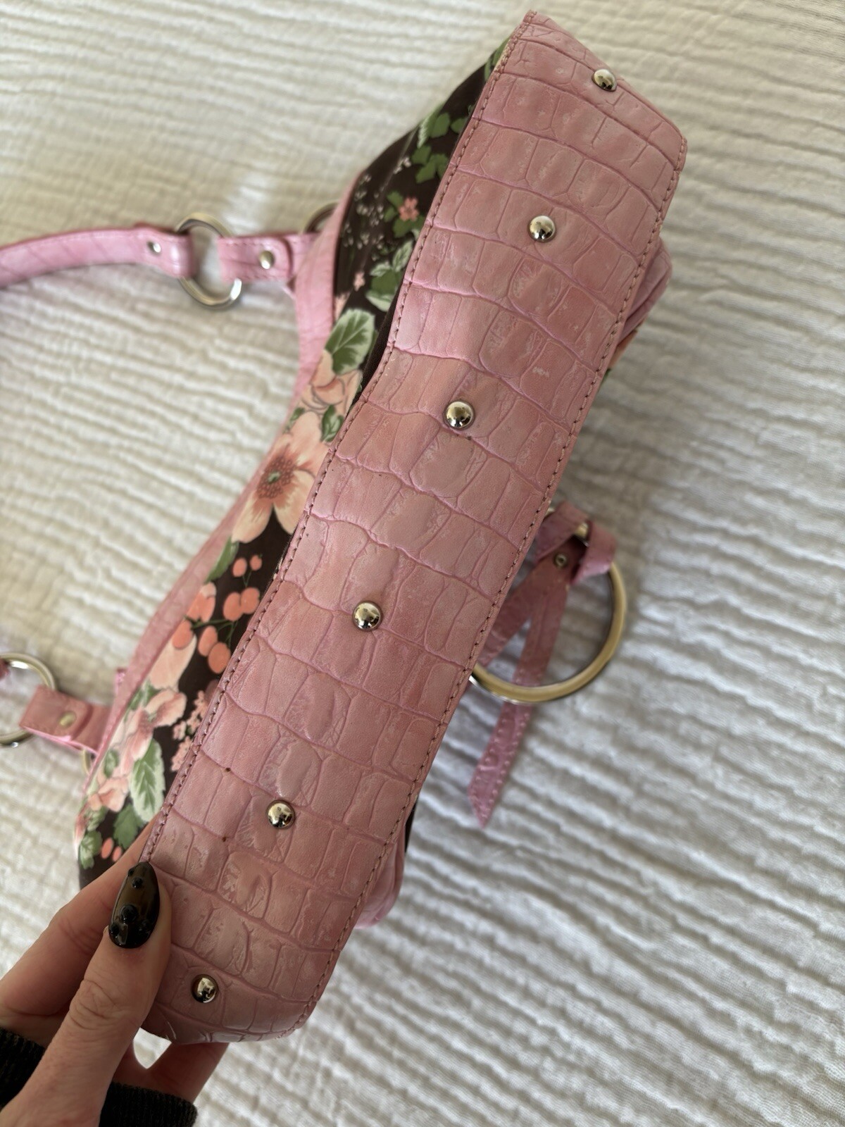 Blugirl Blumarine Floral Croc Bag - Women's Bags & Handbags