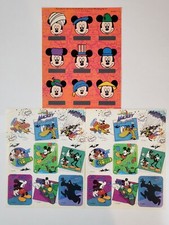 3 Sheets of Vintage Mickey Mouse Stickers Disney Lot 1