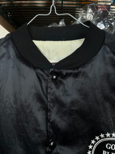 Vintage Westark Pow Mia God Bless America Mens Satin Bomber Jacket Black - Picture 3 of 11