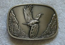 Vintage Smith Wesson Model 677 Brass Belt Buckle American Traditions Eagle