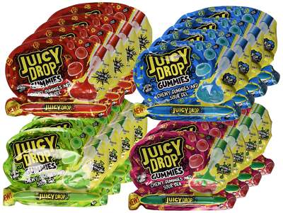 Juicy Drop Gummies Candy, Sweet Gummies & Sour Gel Pen (Pack Of 16