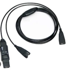 VXI Y Cord Training Supervisor QD Cable Splitter /w Mute Switch 4 Jabra Headset