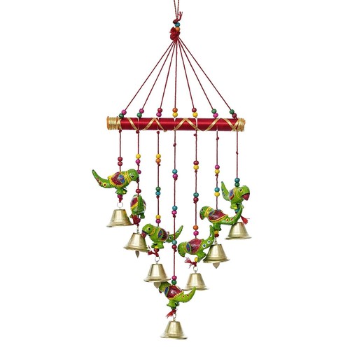 Handcrafted Rajasthani Door Wall Hanging for Home Decor, Pack of 1 (Green) - Picture 5 of 5