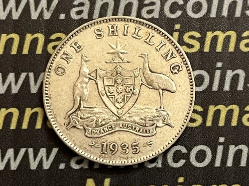 1935 George V Shilling — photo from the most recent tracked eBay sale