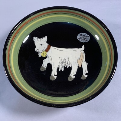 Rare Original Hand Painted Swiss Burkart Keramik Folk Art Bowl
