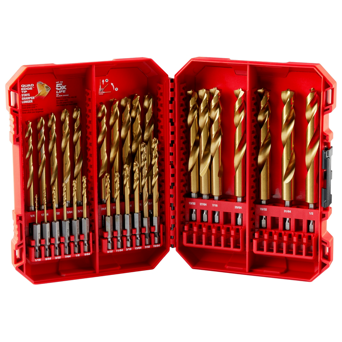 WEST. ちびスト AWARD Milwaukee SHOCKWAVE Impact Duty RED HELIX 29 Piece Drill Bit