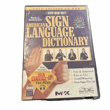 AMERICAN SIGN LANGUAGE DICTIONARY GOLD EDITION CD-ROM 2 CD SET