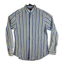 Vintage Polo Ralph Lauren Striped Button Down Shirt Long Sleeve Large 16 1/2