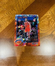 2019-20 NBA Hoops Premium Stock Coby White Red Cracked Ice Tribute #295 Rookie 