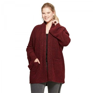 women's plus size red cardigan sweater