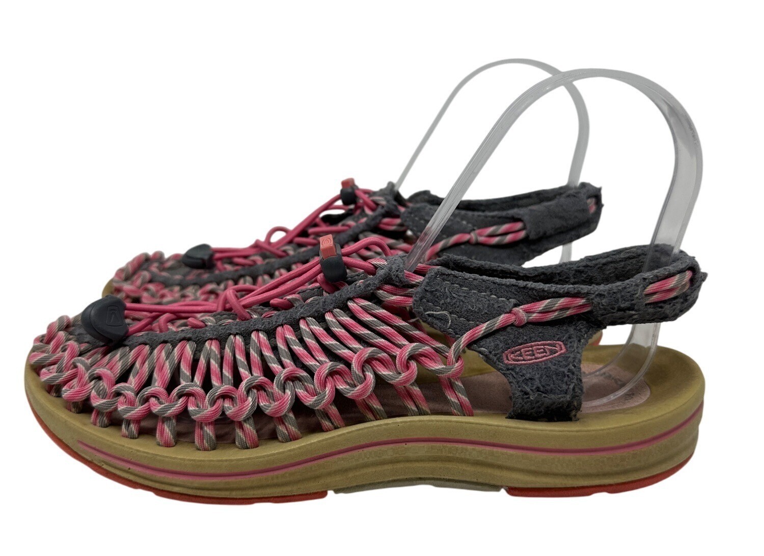 Sandali Keen donna Uneek rosa e grigio sandali intrecciati slip on taglia 7 5