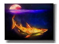 Epic Graffiti 'Mako Shark' by Michael StewArt, Giclee Canvas Wall Art