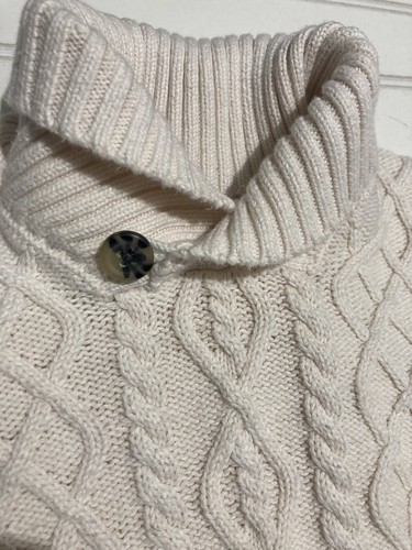 Old Navy Boys Knit Pullover Sweater White Cream Size 4T 100% Cotton Button - Picture 4 of 7