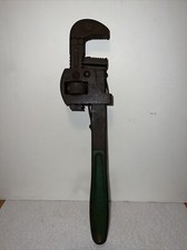 VINTAGE STILLSON PIPE WRENCH 14 Forged Steel/ Green Handle Made in USA