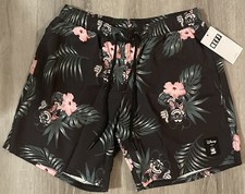 Neff x Disney Mickey Mouse Swim Trunks/Shorts - Tropical/ Floral Men  s Size S