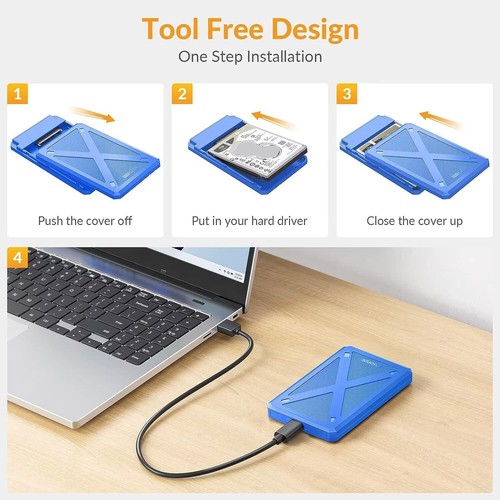 IDsonix 2.5 SATA to USB 3.0 Hard Drive Enclosure Case for Laptop HDD SSD UASP - Picture 12 of 22