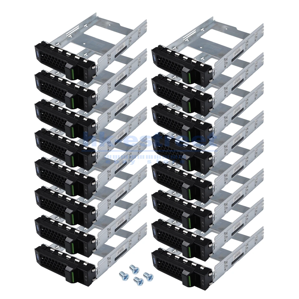16X A3C40152045 LFF 3.5" HDD Caddy Tray For Fujitsu RX2530 RX2540 M1 M2 M3 M4 M5 - Image 2 of 4
