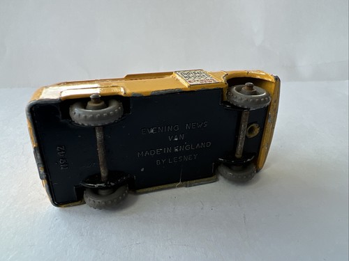 1964 vintage Lesney Matchbox Bedford Van Evening News diecast 1.64 yellow - Picture 9 of 11