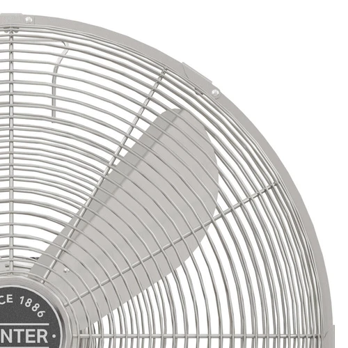 16" Brushed Nickel Retro Oscillating Pedestal Fan 3 Speed Adjustable Ventilation - Picture 7 of 9