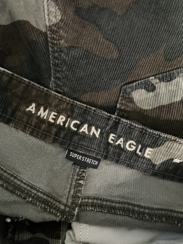 American Eagle Women's Size 6 Camo Camouflage Mom Jean Corduroy Pants Stretch - Picture 4 of 6