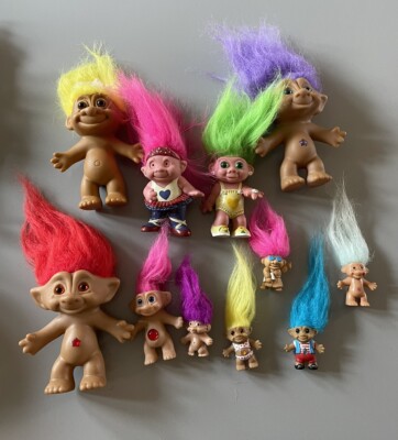 Vintage Troll Doll Collection Various Brands And Sizes Ace Novelty-Russ-M.T