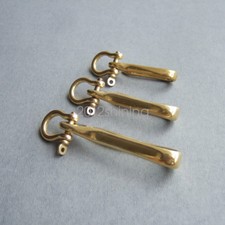 Solid Brass Belt U Clip with Bow Shackle Joint Connect D Ring KeyChain