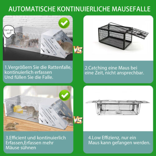 Ratten Massenfänger Alive Lebendfalle ohne Gift Kastenfalle Wiederverwendbar - Bild 14 von 23