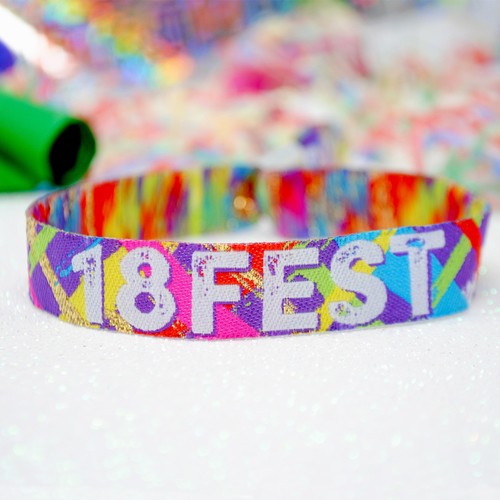 18th Birthday Party Festival Wristbands Favours -18FEST - party favours - Picture 1 of 12