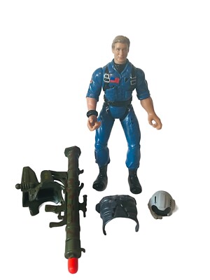 Independence Day Action Figure vtg 1996 Trendmasters Whitman Bazooka blue pilot