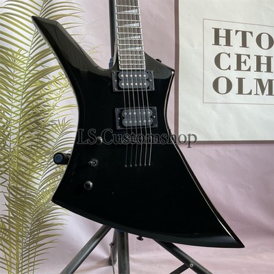 Left Handed Jeff Loomis Black Electric Guitar Floyd Rose Bridge Basswood Body