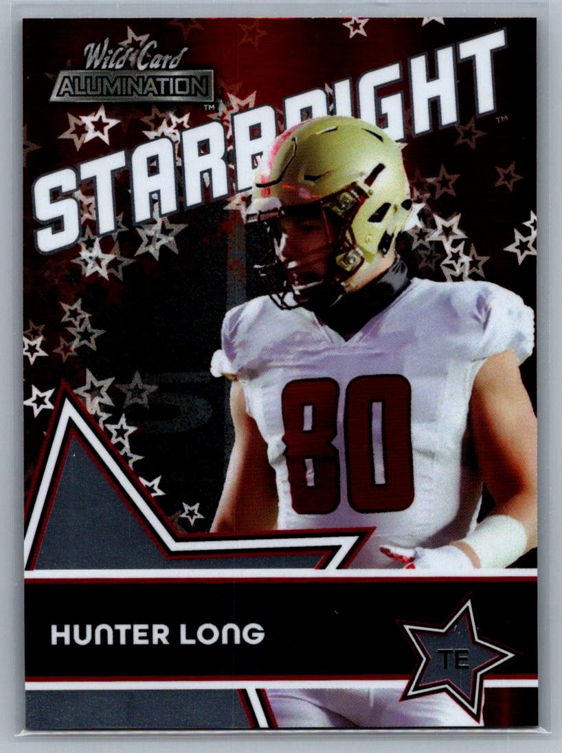 2021 Wild Card Alumination #SB-34 Hunter Long Starbright Red