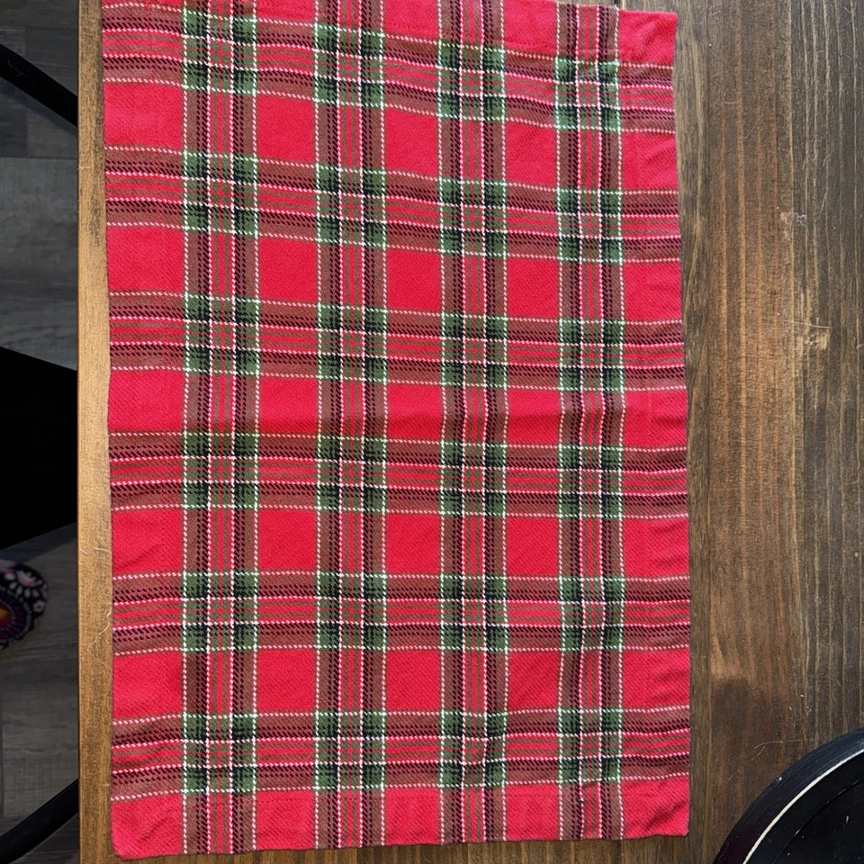 Juego de 4 manteles a cuadros tartán Pier 1 Imports Stewart Navidad Invierno Vacaciones Foto 2 de 4