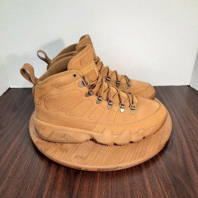 Nike Air Jordan Retro 9 NRG Boot Mens 8 Shoes Wheat Flax Baroque