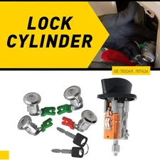 4 X Door Lock Cylinder & Ignition Switch For Ford Econoline Van E150 E250 E350