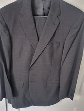 Jos. A. Bank Mens 2-Piece Suit Gray Solid Woo...