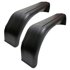 2-Pack - Plastic Universal Trailer Fenders - 61" - Tandem Axle - Black
