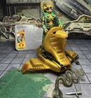 1986 GI Joe Cobra Serpentor v1 100% Complete w/ File Card and Air Chariot Minty