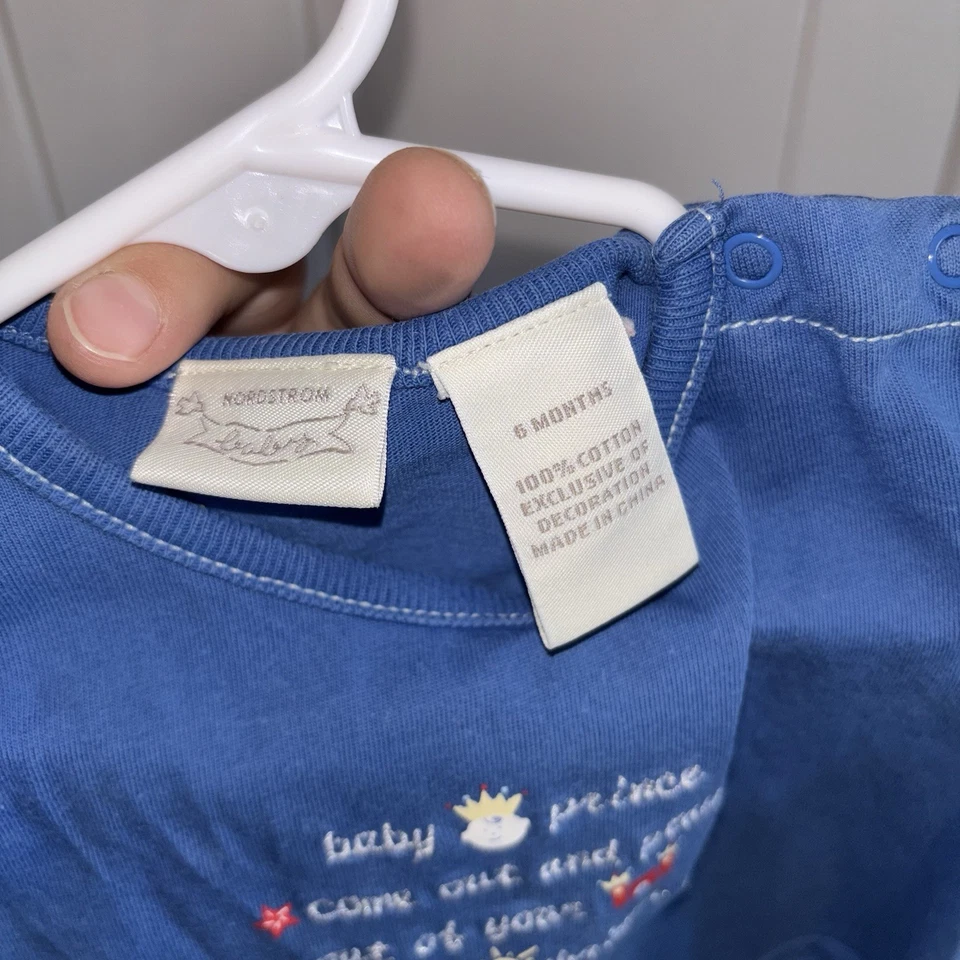 Mameluco vintage Nordstrom Baby Prince 6 meses una pieza algodón bordado  Foto 4 de 4