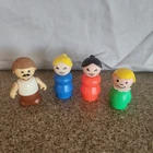 Vintage Fisher Price Little People Mom Girl And Playskool Li'l Playmates Man