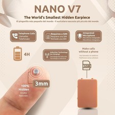 Spy Earpiece GSM Neckloop Wireless Invisible Hidden Mini Headset Exam Microphone