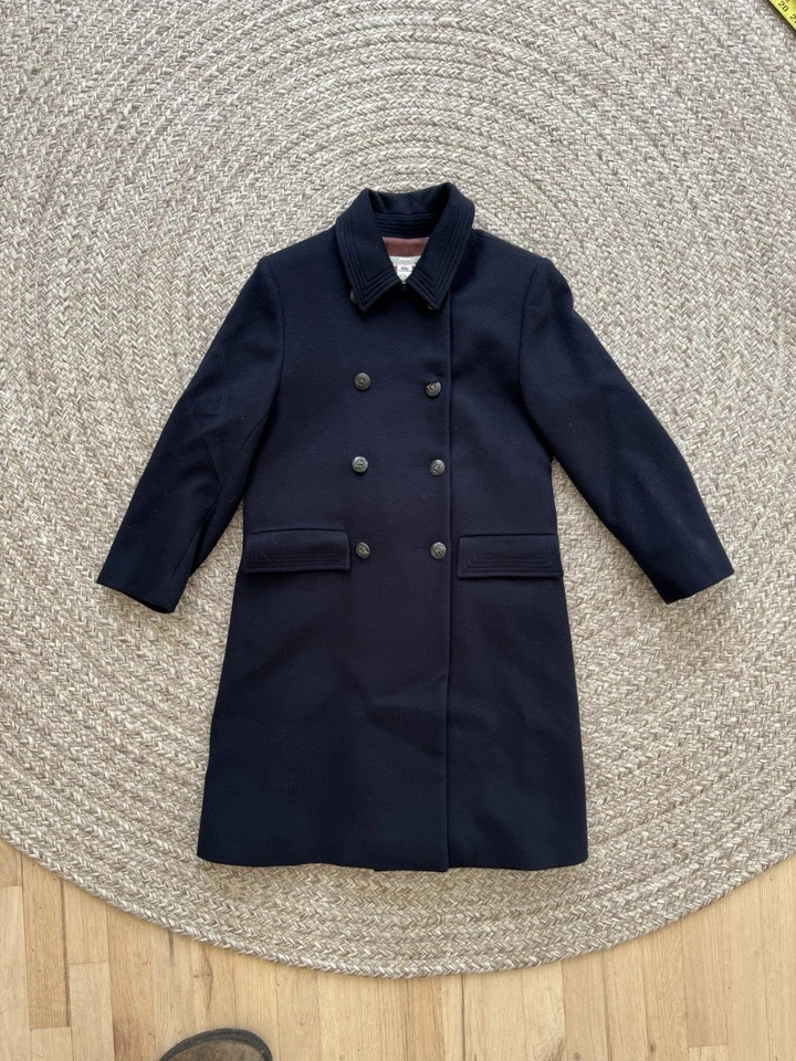 Abrigo Bonpoint Niñas Mezcla Cachemira Lana Doble Pecho. Talla 14Y Joulia  Foto 3 de 4