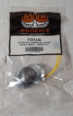 PHOENIX P201336 P3 Amber LED Smoke Lens with Bezel .180 Bullet 