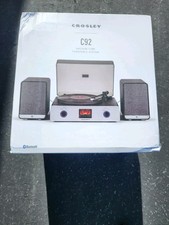 Crosley C92A-BK Belt-Drive Bluetooth Record Player Turntable with Speakers